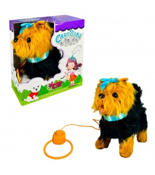 PELUŞ TASMALI YÜRÜYEN KÖPEK MAVİ