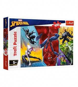 Trefl 100 Parça Puzzle Marvel Spiderman (41x27,5cm)