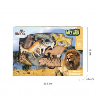 KUTULU 12PCS CIFTLIK, VAHSI, DINOZOR HAYVAN SETI