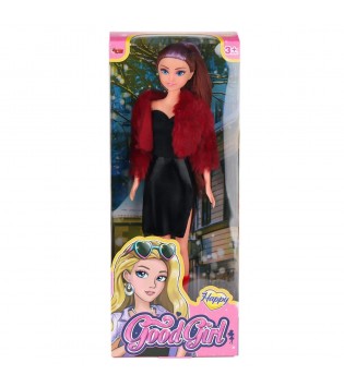 Vardem Kutulu 29Cm Ceketli, Çizmeli Renkli Saçlı Bebek
