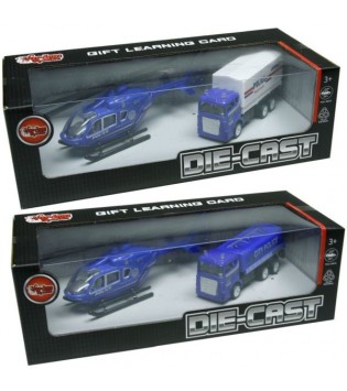 KUT. ÇEK BIRAK DIE-CAST KAMYON VE HELİKOPTER