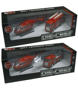 KUT. ÇEK BIRAK DIE-CAST İTFAİYE VE HELİKOPTER