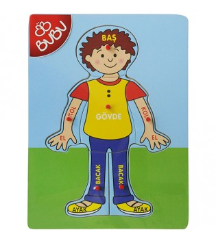 BU-BU AHŞAP PUZZLE VÜCUDUMUZ ERKEK